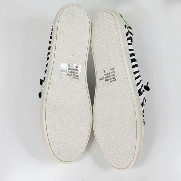 Jellypop Dallas Zebra Stripe Lace Up Sneakers White Black 9.5 - Picture 10 of 13